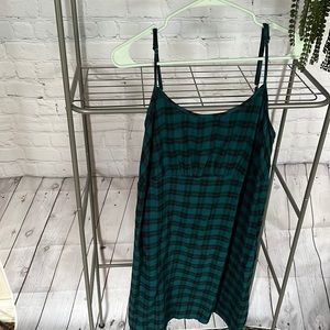 Never worn plaid skinny strap dress